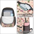 thumbnail image 4 of Dachshund Sweater and Heart 17" Waterproof Oxford School Backpacks for Teens, S-Shape Padded Straps, for School, Travel, Hiking, Camping, 4 of 5