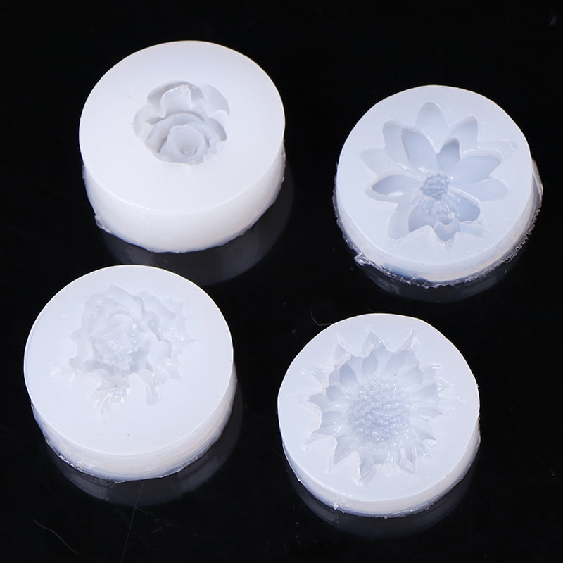 Details about   4 Styles Flower Bloom Shape Silicone Fondant Soap 3D Cake Candy Mold Decorati Hx 