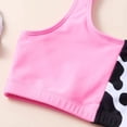 thumbnail image 6 of Xudanell Girl's 3 Piece Bikini Bathing Suit Printed Sport Swimsuits with Shorts Cove Up Sets Teen Girl's Swimwear (Pink, 8-10 Years), 6 of 7