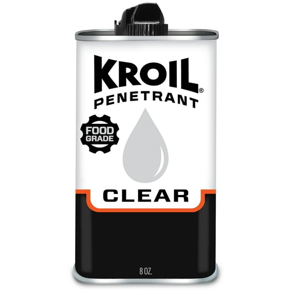 Kroil Clear Food Grade Penetrating Oil (Drip-8oz Can-Single), Odorless Non-Staining Industrial Rust Penetrant, NSF-H1 Registered, Kosher Certified (CKL081)