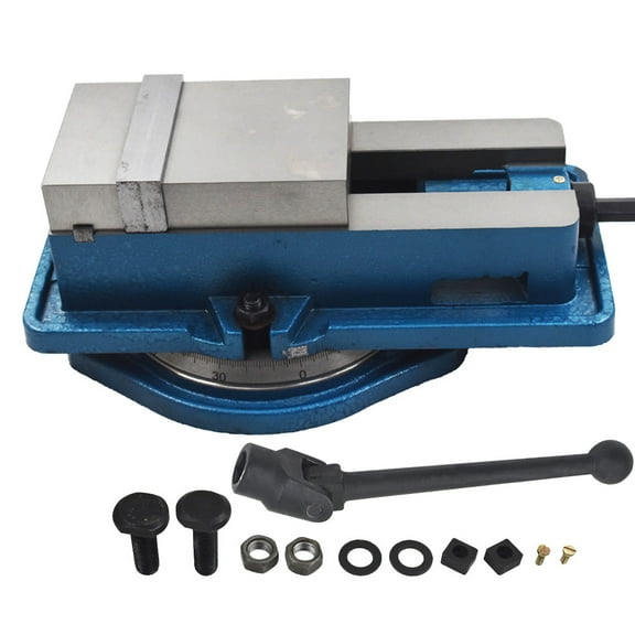 findmall 4 x 4-1/8" Precision Mill Vise Anti-Jaw Lifting W/Swivel Base Fit for Milling Shaping and Drilling Machines