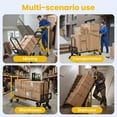 thumbnail image 6 of Veeboto 1000LBS Hand Truck Dolly, 3-in-1 Heavy Duty Industrial Convertible Upright/Incline/Platform Form, Folding Climbable stairs Cart for Home, Office, Warehouse Yellow, 6 of 7