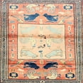 thumbnail image 1 of Ahgly Company Machine Washable Indoor Square Traditional Brown Area Rugs, 5' Square, 1 of 7