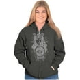 thumbnail image 3 of Butterfly Moth Spiritual Crystal Ball Zip Hoodie Sweatshirt Women Brisco Brands X, 3 of 5