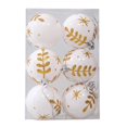 thumbnail image 1 of 6Pcs 6cm Christmas Tree Ball Matte Boxed Unbreakable Electroplating Glitter Festival Prop Plastic Colored Drawing  Party Decor Ball Pendant for Festival, 1 of 8