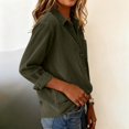 thumbnail image 5 of longantii Corduroy Shirt for Women Collared Button Down Vintage Corduroy Shirt Long Sleeve Chest Pocket Relaxed Fit Casual Fall Winter Daily Wear Tops, 5 of 6