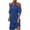 Blue, variant on Giftesty Dresses for Women Under $10,Women Lace Short Sleeve O-Neck Halter Solid Long Dresses Loose Dress