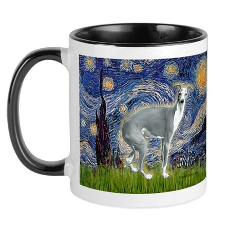 

CafePress - Starry Night/Italian Greyhoun Mug - Ceramic Coffee Tea Novelty Mug Cup 11 oz