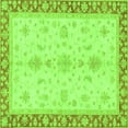 thumbnail image 1 of Ahgly Company Indoor Square Oriental Green Traditional Area Rugs, 3' Square, 1 of 4