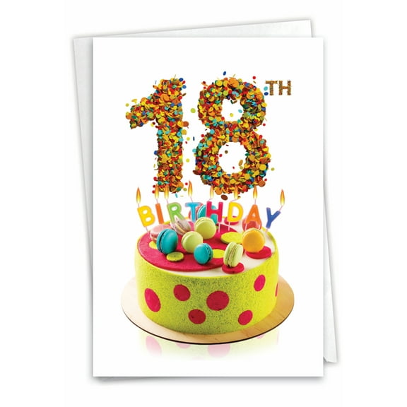 1 Birthday Card with Envelope - Big Day Milestones 18 C7060BMBG