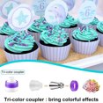 thumbnail image 4 of Paquete de 137 Hornear Set TurnTable Set Pastelería Pastel de Pasteles Decoración Tubería Espátulas Dough Smoother Cocina Gadgets con cepillo de limpieza Inevent HA009994-00B, 4 of 6