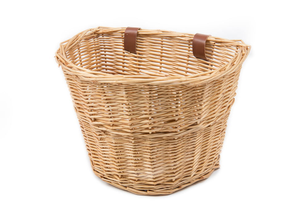 wicker bicycle baskets front