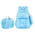 thumbnail image 2 of Conjunto de mochila escolar para niñas con bolsa para el almuerzo y estuche para lápices, estampado de estrellas impermeable, gran capacidad para primaria, 3 piezas., 2 of 8