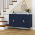 thumbnail image 6 of CBJCBJ 48" Modern Accent Sideboard Buffet Cabinet with 4 Doors & Shelves, Credenza for Living Room Storage,Blue, 6 of 7