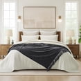 thumbnail image 5 of EVERGRACE Soft Chenille Throw Blanket for Couch, Cozy Plush Fuzzy Decorative Chenille Knit Throw Blanket with Tassels, Lightweight Blanket and Throws for Bed Sofa Gift Home Decor, Iron Black 50"x60", 5 of 8