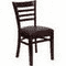 Burgundy Vinyl Seat/Mahogany Wood Frame