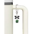 thumbnail image 3 of Delight Jewelry Silvertone Small Green Paw - Silvertone Black Bow Charm Accessory for Tumblers and Thermal Cups, 3 of 4