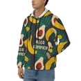 thumbnail image 3 of Goofa Banana And Avocado Pattern Mens Full-zip Hoodie, Zip-up Pullover Hooded Sweatshirt, Kangaroo Pocket Hoodie Ideal for Daily Wear, Travel, and Home-Large, 3 of 5