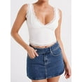thumbnail image 6 of Michellecmm  Women Tank Top, Sleeveless V-neck Backless Lace Trim Summer Top, 6 of 9