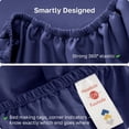 thumbnail image 5 of California Design Den King Bed Fitted Sheet, 1 Pc - Soft 100% Cotton Sateen, Deep Pockets, Durable All-Around Elastic - Navy Blue, 5 of 8