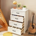 thumbnail image 4 of Aiho 4-Drawer Dresser for Bedroom, Wood Cabinet - White, 4 of 11