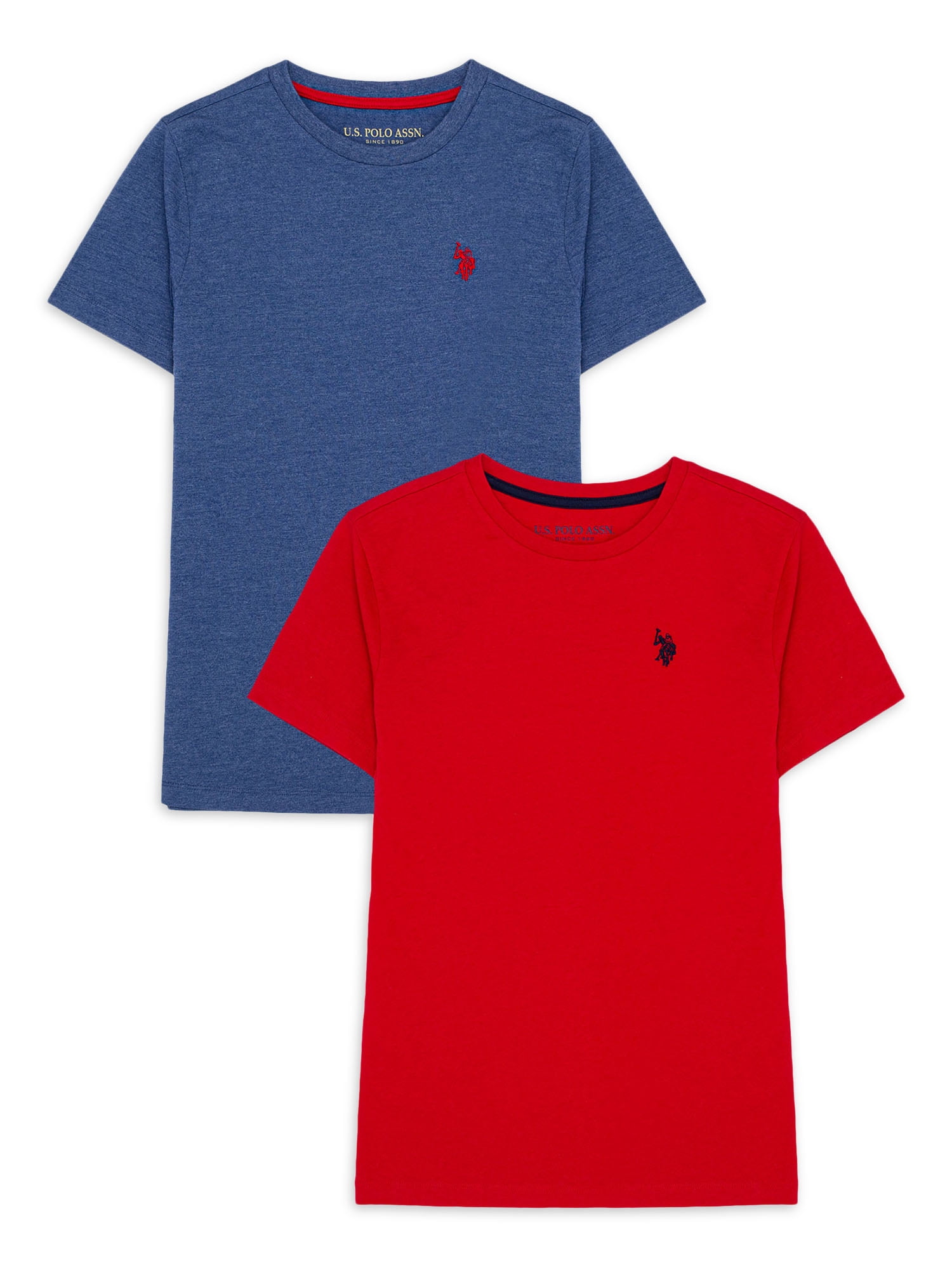 U.S. Polo Assn. Boys Crewneck T-shirt, 2-Pack, Sizes 4-18 - Walmart.com