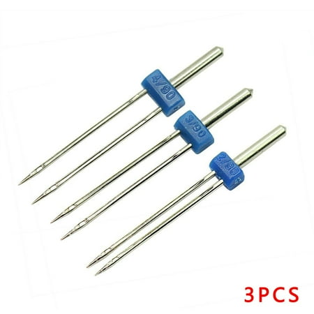 3pcs Double Twin Needle Sewing Machine Needles Lot Size 2.0/90, 3.0/90, (Best Quality Sewing Machine Needles)