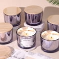 thumbnail image 1 of Frascos para velas Simeitol, vidrio morado, 500 ml, con tapas, 6 unidades, 1 of 8