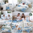 thumbnail image 6 of Spring Blue Rose Bedding 3 Piece Duvet Cover Set Twin Size, Green Leaves Vintage Country Rustic Soft Microfiber Comforter Cover with Zipper Closure & Pillowcases, Wrinkle & FadeResistant Quilt Cover, 6 of 9