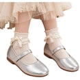 thumbnail image 2 of OGLCCG Girls Dress Shoes Kids Mary Jane Ballet Flats Round Toe Hook and Loop Non Slip Sole Princess Shoes for Birthday Party Size 4-11, 2 of 6