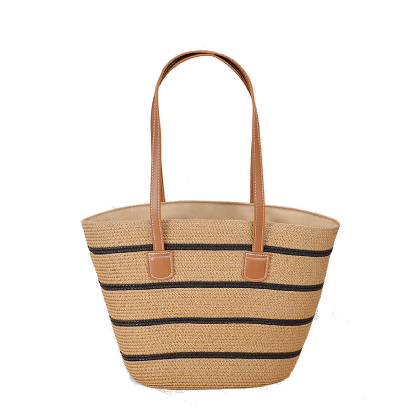 Men's Straw Bag With Pearls Straw Bags For Women Travel Straw
