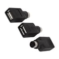 thumbnail image 4 of USB to PS2 Adapter, 3 PCS Black USB Female to PS/2 Male Connector Converter Adapter for Mouse Keyboard, Black, 4 of 6