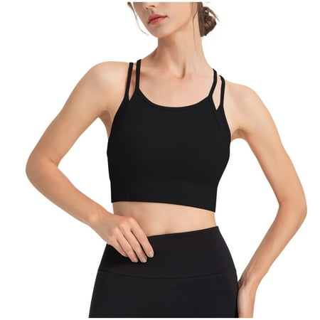 Njoeus Bralette Full Cup Coverage Bras for Women Women s Sports Bra Fitness Running High Impact Sports Bras for Women Yoga Tank Top Wire Free Bralette Comfort Sports Bras for Women High Support Comfor