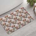 thumbnail image 2 of Lightgray Highland Cow Flower Pattern Bathroom Rugs Mat,Non Slip Microfiber Bathroom Rug,Rubber Backing,Soft Bathroom Mats for Bathroom Floor,Tub and Shower,17x27in(43x68cm), 2 of 5