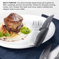 thumbnail image 2 of Granitestone 6 Piece Premium Steak Knife Set – Razor Sharp Serrated Stainless Steel Blades, Nonstick Coating, Ergonomic Black Handles, 2 of 6