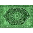 thumbnail image 1 of Ahgly Company Machine Washable Indoor Rectangle Medallion Emerald Green Traditional Area Rugs, 6' x 9', 1 of 4