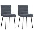 thumbnail image 1 of vidaXL Chaises de Salle à Manger 2 Pcs Velours Gris Foncé, 1 of 5