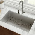 thumbnail image 2 of Kraus Standard PRO 32-inch 16 Gauge Undermount Single Bowl Stainless Steel Kitchen Sink with Waste Guard Continuous Feed Garbage Disposal, 2 of 12
