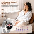 thumbnail image 3 of IOWODO Smart Watch for Women Men, Bluetooth Calling Fitness Tracker, 1.26" Touch Screen, 100+ Sport Modes, Message Notifications, Compatible with Android iPhone (Sliver), 3 of 9