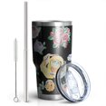 thumbnail image 2 of 30oz Pioneer Flower Floral Print Pattern Tumblers Stainless Steel Tumbler with Lid and Straw,Vacuum Insulated Double Wall Travel Tumbler Cups Mug with Cleaning Brush for Coffee,Tea, 2 of 7