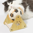 thumbnail image 5 of Wooden Cat Scratcher with Rolling Ball - Durable Sisal Mat & Self-Entertainment Toy - Pet Furniture for Small/Medium Cats - Stops Furniture Scratching, 5 of 7