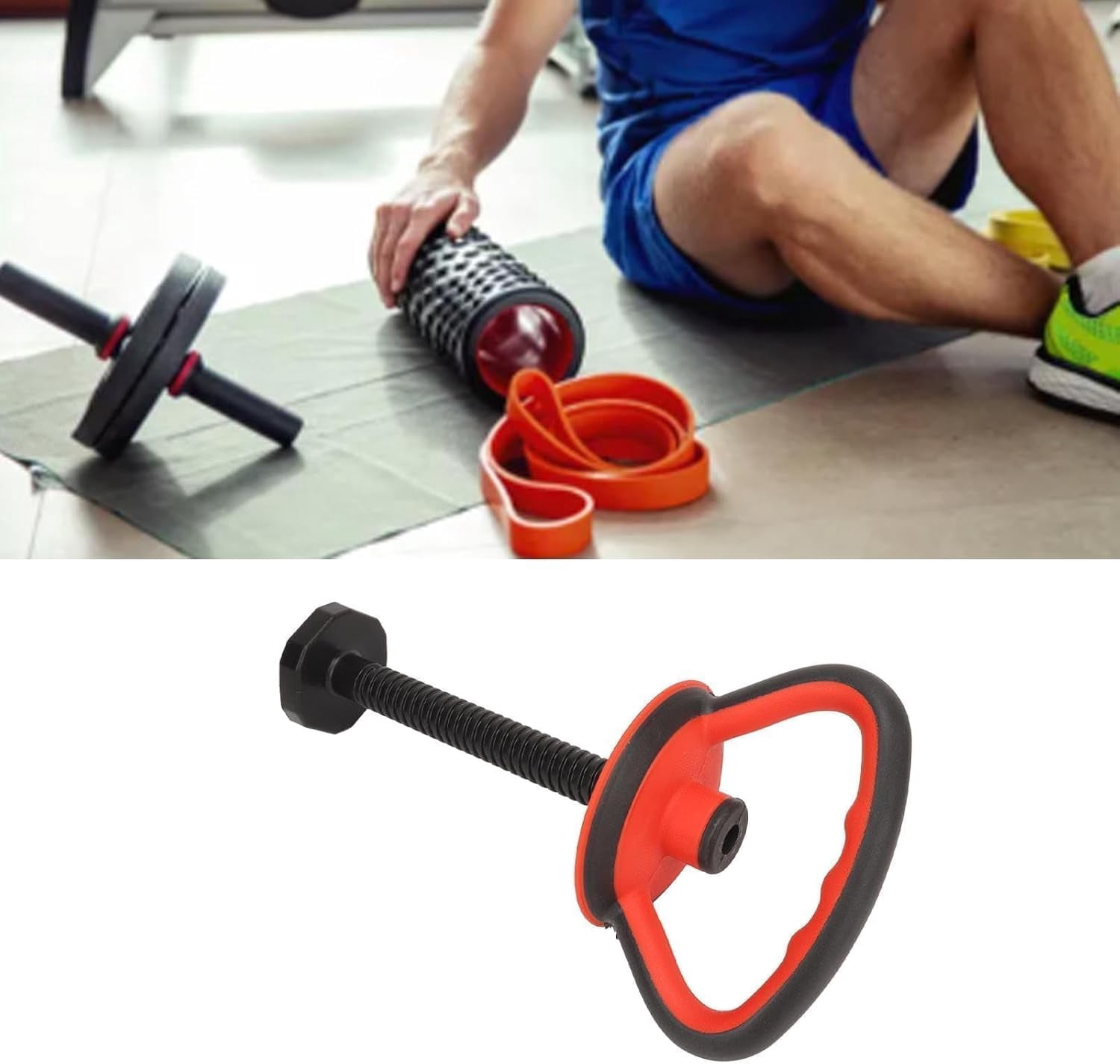 Adjustable Kettlebell Handle, Ergonomic Weight Plate Kettlebell Handle Strength Training Accessories for Home Gym