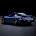 thumbnail image 4 of Hot Wheels Mazda RX-7 RLC Exclusive 1993 R1 1:64 Die-Cast Collector Car Steel Blue Spectraflame, 4 of 6