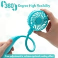 thumbnail image 7 of Portable Neck Fan, Rechargeable Battery Fan, Hands-free Design with 6 Speeds, 360° Adjustable High Flexibility Wearable Fan for Home Office Workout Travel, 7 of 7