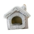 thumbnail image 4 of Casa para perros, carpa cerrada para interiores, suministros para mascotas, espacio versátil y cómodo para perros pequeños, desmontable, lavable, con Gris S, 4 of 8