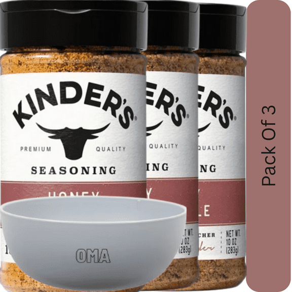 Kinder's Honey Chipotle Seasoning, BBQ Spice Rub, 10 oz. With White Bowl By OMA