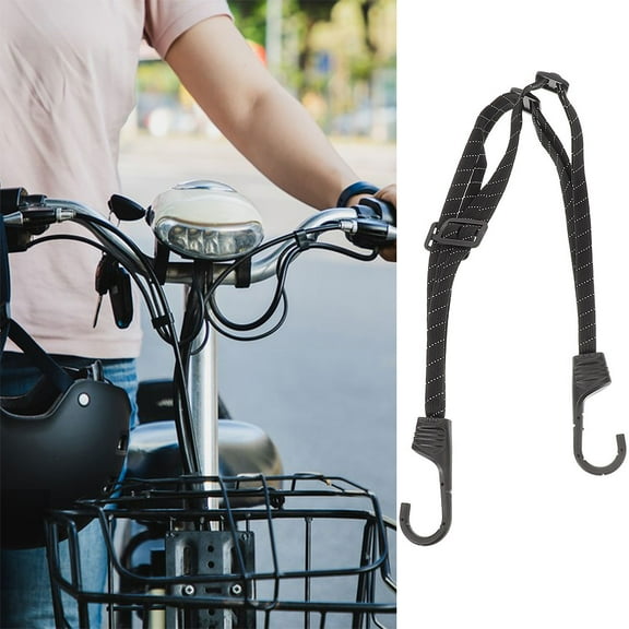 BALAHAPY Elastic Motorcycle Straps 2Pcs in Black Rubber for Securing Luggage and Preventing Loss During Transportation