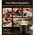 thumbnail image 3 of buuo Heated Coffee Mug Rechargeable - Temperature Control Self Heating Coffee Mug 14oz with Lid, Double Sided & Real-Time LED Display, Hot up to 150&, 3 of 9