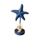 thumbnail image 3 of Decoración de estrella de mar de madera Figura de estrella de mar Arte Artesanía Adorno náutico de escritorio para Azul, 3 of 9