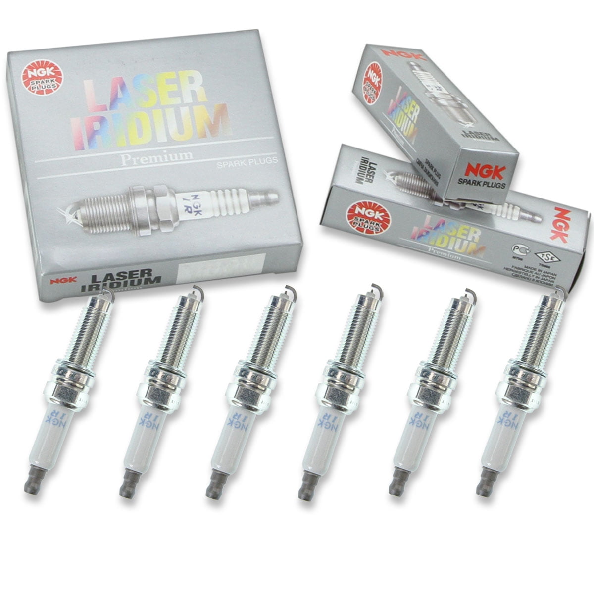6 pc NGK 94290 Laser Iridium Spark Plugs for 101 905 622 A Ignition Wire Secondary Fits select: 2011-2014,2016-2018 PORSCHE CAYENNE